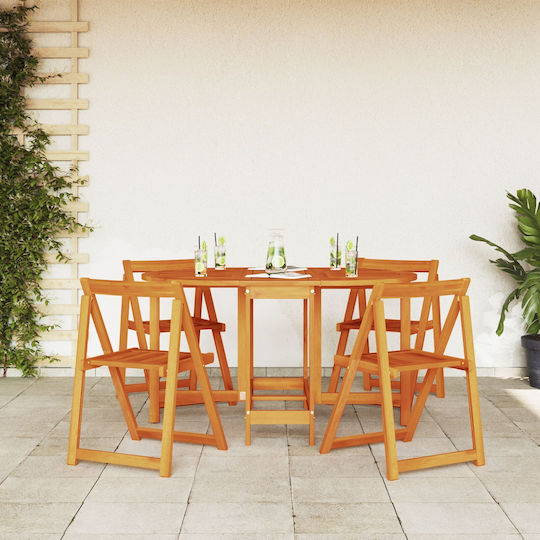 Outdoor Table Made of Acacia Foldable Acacia 110x60x72cm
