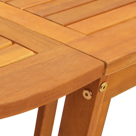 Outdoor Table Made of Acacia Foldable Acacia 110x60x72cm