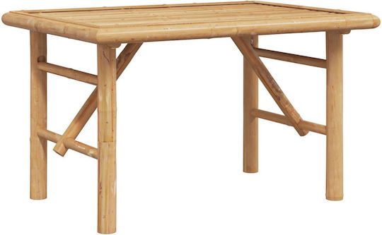 Auxiliary Outdoor Free Standing Bamboo Table Natural 70x40x36cm