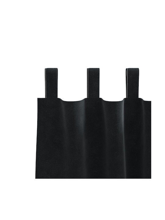 vidaXL Set Perdele Cu Bretele Negre 140x225cm