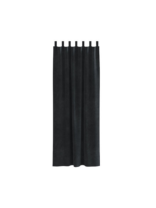 vidaXL Set Perdele Cu Bretele Negre 140x225cm