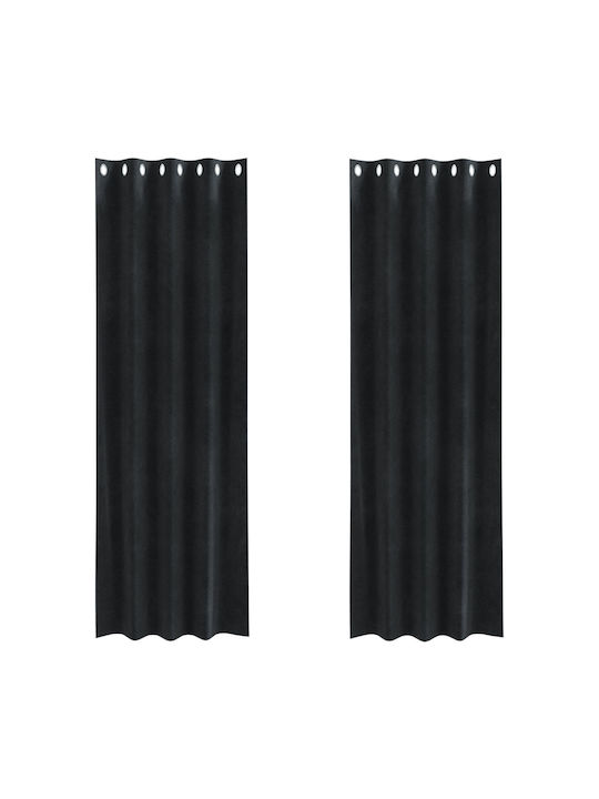vidaXL vidaXL Verdunkelungsvorhänge Mit Grommets Schwarz 140x225cm