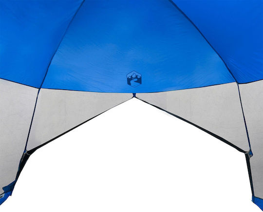 vidaXL Καλοκαιρινή Σκηνή Camping Μπλε για 5 Άτομα 380x380x225εκ.