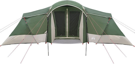 vidaXL Summer Camping Tent Tunnel Green For 6 People 721x335x212cm