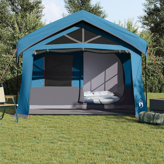 vidaXL Summer Camping Tent Blue For 10 People 620x322x240cm