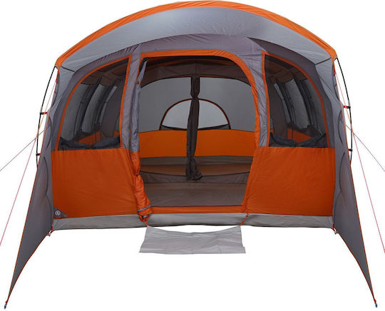 vidaXL Лятна Палатка За Къмпинг Сив За 8 Човека 576x325x213см