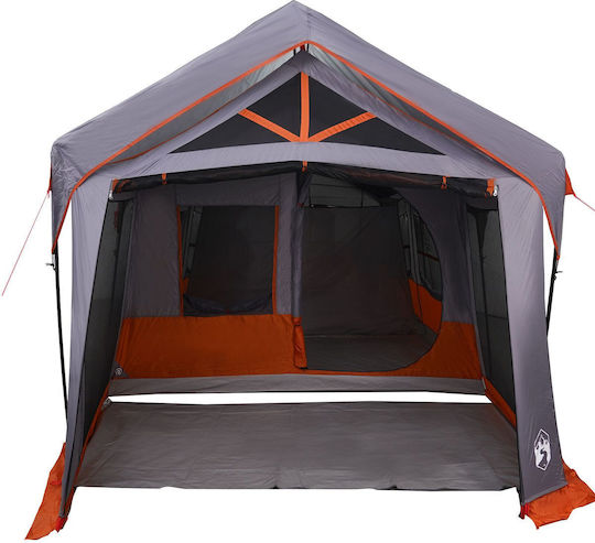 vidaXL Sommer Campingzelt Grau Für 10 Personen 620x322x240cm