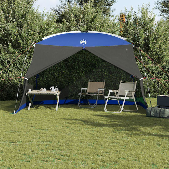 vidaXL Καλοκαιρινή Σκηνή Camping Μπλε για 5 Άτομα 380x380x225εκ.