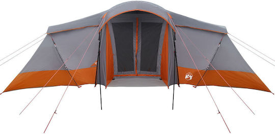vidaXL Camping Tent Tunnel Gray for 6 People 721x335x212cm