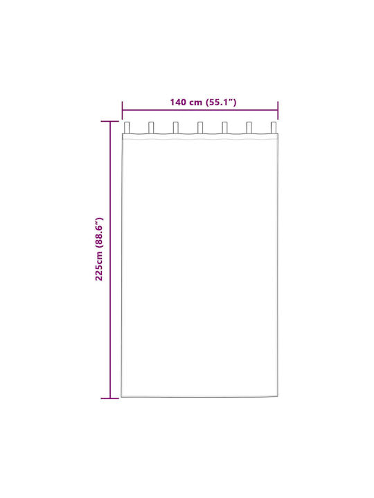 vidaXL Σετ Κουρτίνες με Τιράντες Πράσινες 140x225εκ.