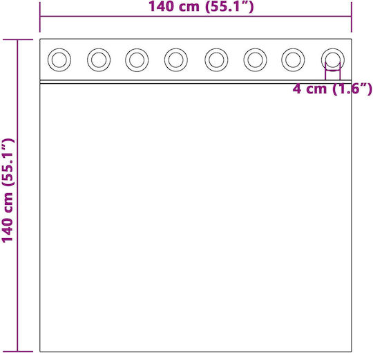 vidaXL Set of Pink Window Curtains with Grommets 140x140cm