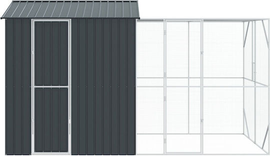 vidaXL Bird Cage 210x421x247cm. Gray