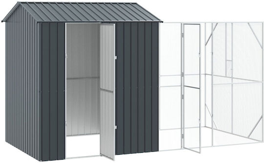 vidaXL Bird Cage 210x421x247cm. Gray
