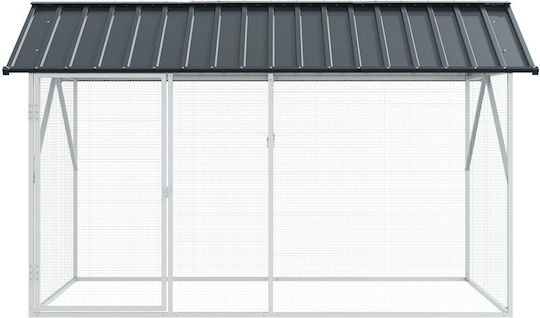 vidaXL Κλουβί Πτηνών 112x227x141εκ. Γκρι