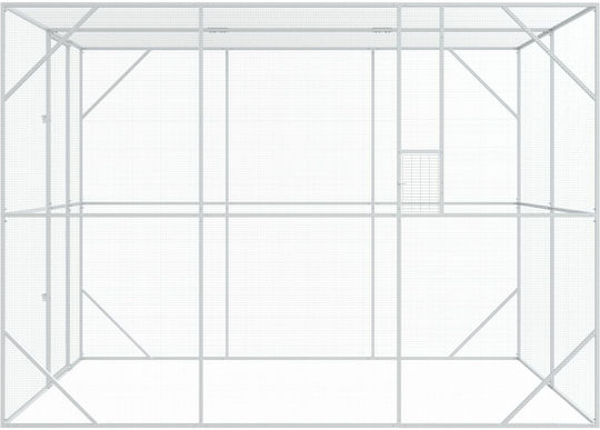 vidaXL Cușcă Păsări 302x206x214cm. Gri