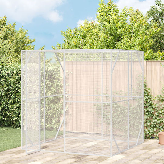 vidaXL Κλουβί Πτηνών 209x202x214εκ. Γκρι
