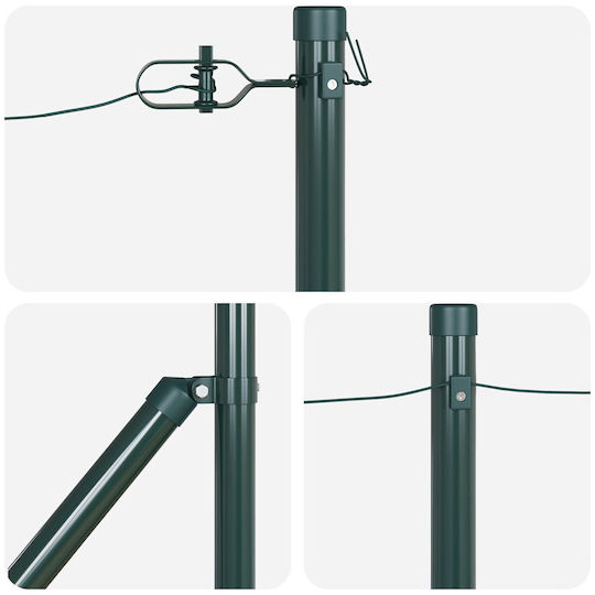 vidaXL Draht für Gartenzaun aus Stahl 32x32x60cm 26Stück Green