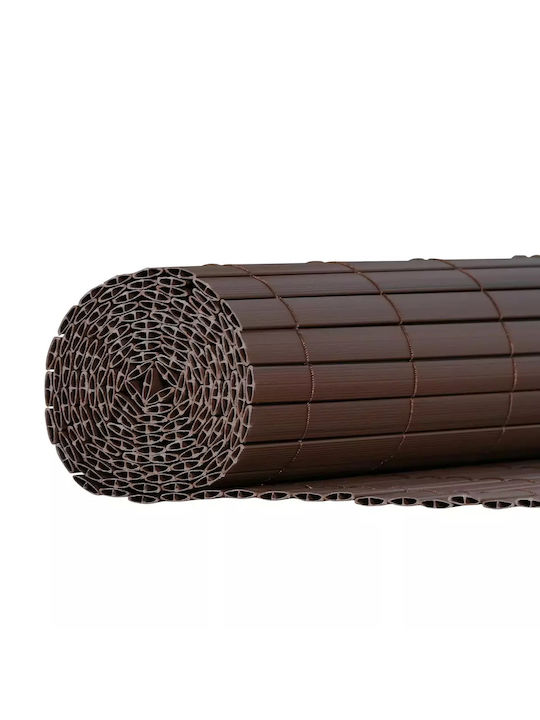 Verstärktes beidseitiges PVC-Schilfrohr 19mm Braun 100 Y X 300cm Braun 54115
