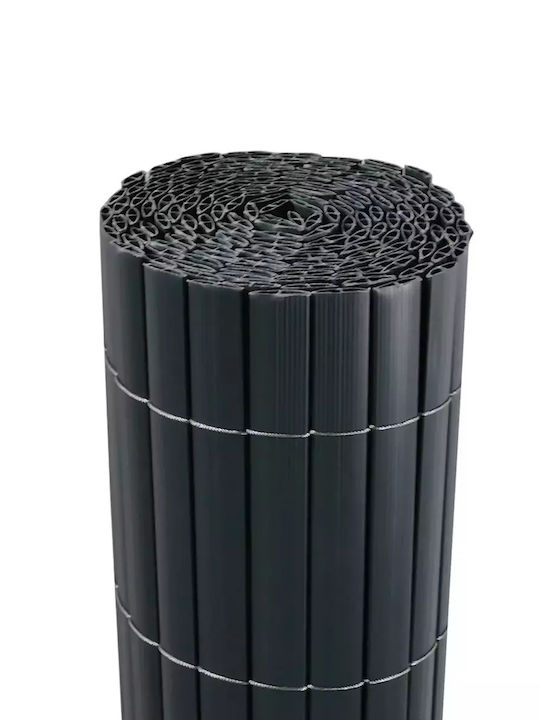 Reinforced Two-Sided PVC Reed Fence 19mm Grey 150 Y X 300cm Grey 54113
