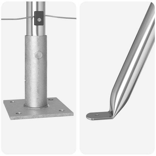 vidaXL Draht für Gartenzaun aus Stahl 3.2x3.2x110cm 26Stück Silver