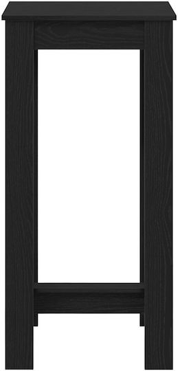 Table Bar Wooden Black Velvet-Black Metal 51x50x103.5cm