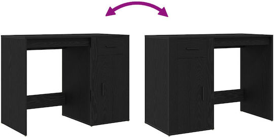 Schreibtisch Holz Black Oak 100x49x75cm