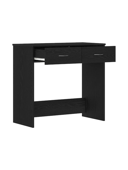 Γραφείο Ξύλινο Μαύρο Δρυς 80x40x75εκ.