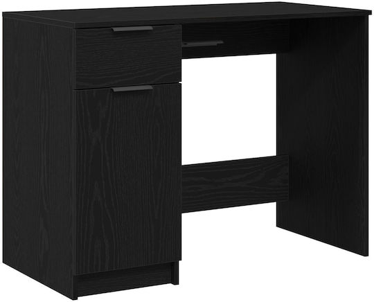 Γραφείο Ξύλινο Μαύρο 100x50x75εκ.