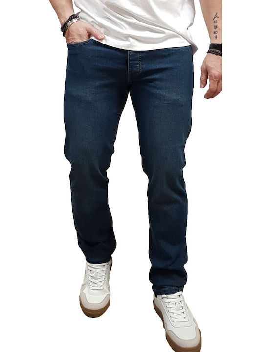 Roma Ανδρικό Παντελόνι Τζιν με Slim Εφαρμογή Blue Grigio