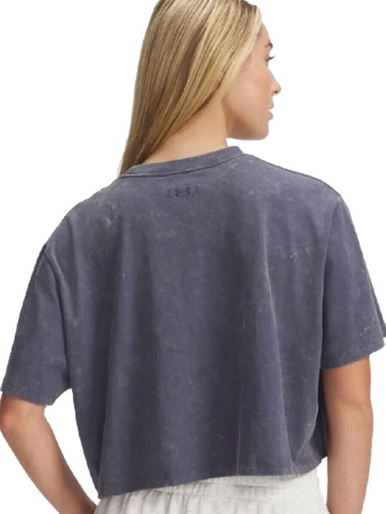 Rival Women's Crop Top Cotton Short Sleeve Gray