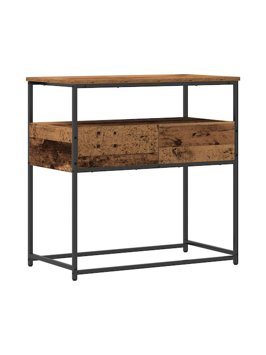 Console Table Wood & Metal Old Wood L75xW40xH75cm