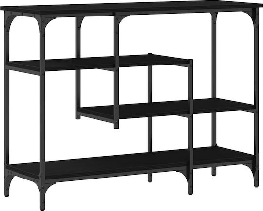 Console Table Wood & Metal Black Oak L100xW35xH75cm