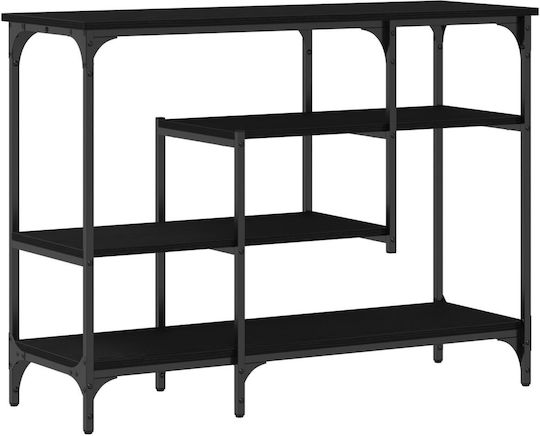 Console Table Wood & Metal Black Oak L100xW35xH75cm