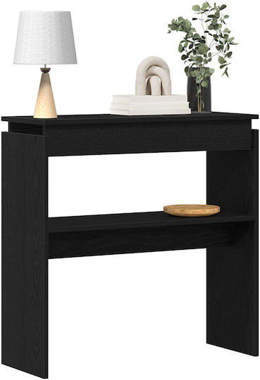 Wooden Console Table Black Oak L80xW30xH80cm