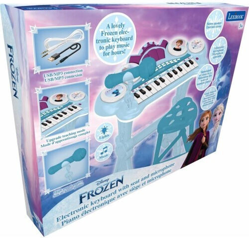 Lexibook Disney Frozen Ηλεκτρονικό Πληκτρολόγιο Κάθισμα Μικρόφωνο Mp3 Player 25.k707fz