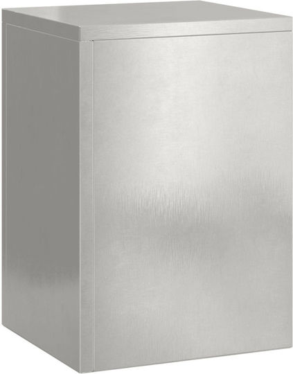 vidaXL Plant Stands Metal Silver 24cmx24cmx35cmcm. 2pcs