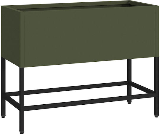 vidaXL Auto-udare Ghiveci Metal Verde 60x26x45cm.