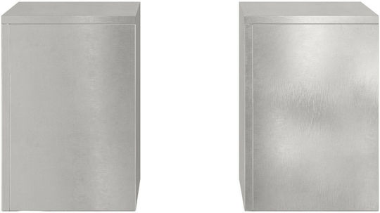 vidaXL Plant Stands Metal Silver 24cmx24cmx35cmcm. 2pcs