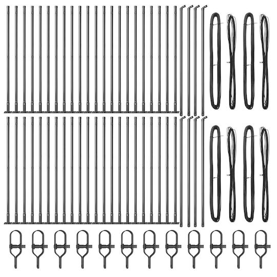 vidaXL Clip de fixare pentru Împrejmuire Grădină din Plastic - Plastic 3.2x3.2x110buc 1buc Gray