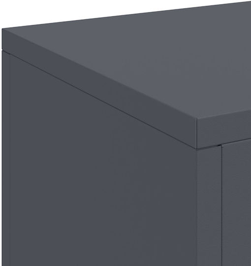 vidaXL Ανθοστήλες Μεταλλικές Γκρι 35x24x35εκ. 3τμχ