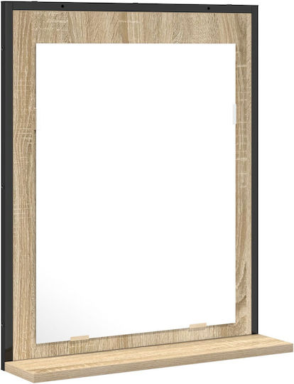 vidaXL 864339 Καθρέπτης με Ράφι 50x12cm Brown vidaXL 864339 Καθρέπτης με Ράφι 50x12cm Brown