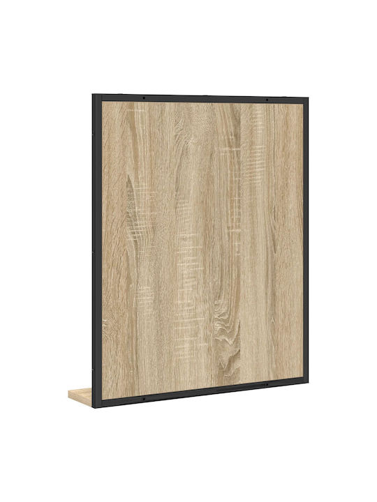 vidaXL Rectangular Bathroom Mirror with Shelf 50x12cm Brown