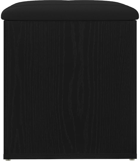 Stool For Living Room With Storage Space Black Oak 40x40x45cm