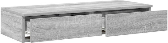 vidaXL Bed Drawer made of Wood Gray 100x36.5x16.5cm