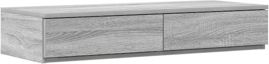 vidaXL Bed Drawer made of Wood Gray 100x36.5x16.5cm