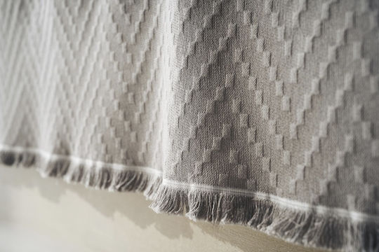 Gofis Home Ori Ριχτάρι Πολυθρόνας Ζακάρ 180x180εκ. 15 Rock Grey