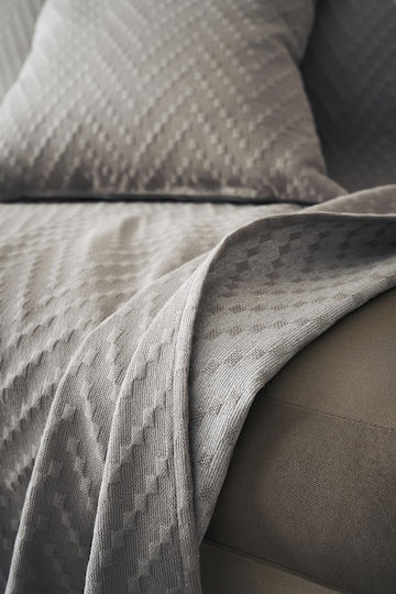 Gofis Home Ori Ριχτάρι Πολυθρόνας Ζακάρ 180x180εκ. 15 Rock Grey