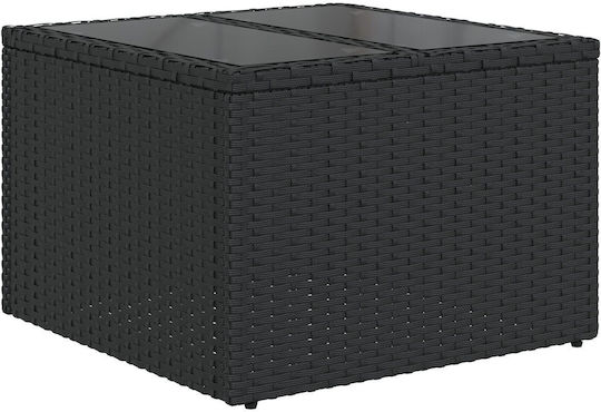 Garten- und Outdoor-Möbelsets Wohnzimmer Typsatz 10 Stück Schwarz mit Kissen