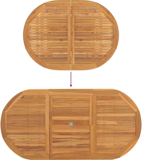Set Sala De Mese Pentru Exterior 5 Piese Maro