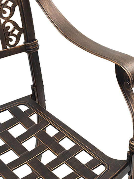 Dining Room Set for Small Outdoor Spaces 3 Pieces Bronze